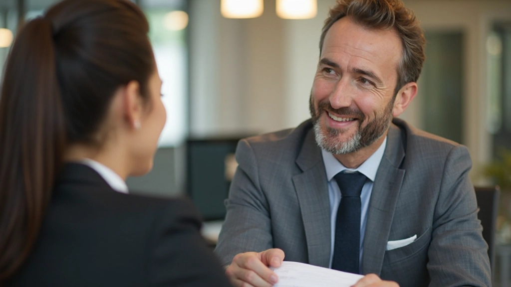 HR professional discussing compensation and benefits strategy with employee